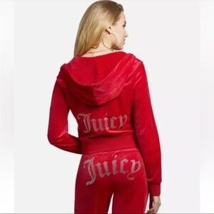 Juicy Couture | Velour OG Bling Tracksuit Set Coco Red Size M\L